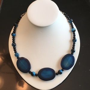 Dyed Blue Agate necklace